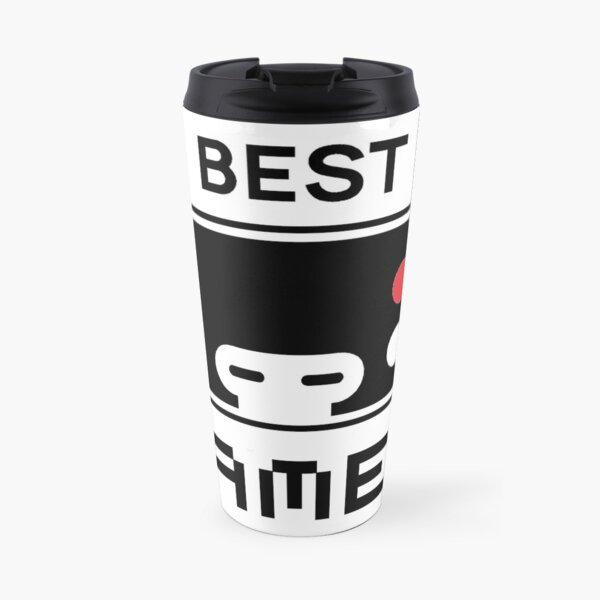 Besst gamer , Game over, continue, yes , no , game games gamers 10 Travel Mug