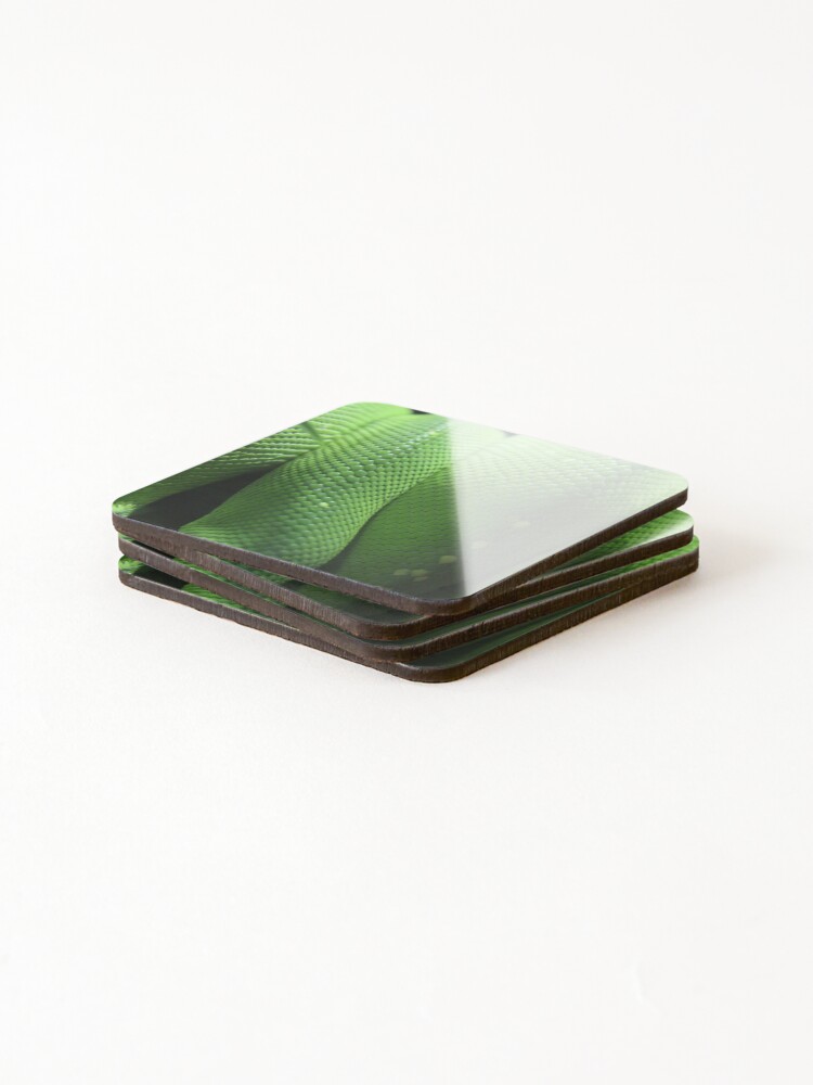 Thumbnail 4 of 5, Coasters (Set of 4), GreenTreePythonScales designed and sold by EmmaCoops.