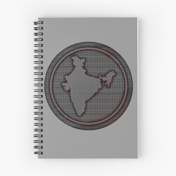 Item preview, India Map glowing in dark black circle designed and sold by Roy Store.
