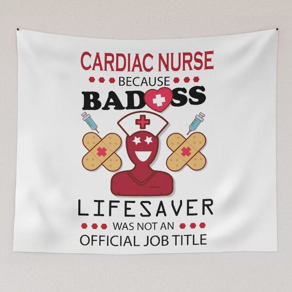 Item preview, CARDIAC NURSE because badass lifesaver was not an official job title SHIRT, nurse mom designed and sold by Castore design.