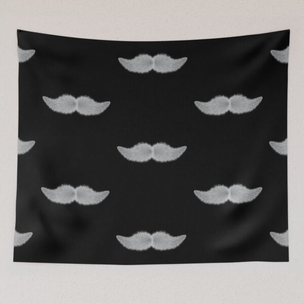 Item preview, FUNNY GREY TEXTURED CHRISTMAS FUR MUSTACHE  designed and sold by Delicious Design ⭐⭐⭐⭐⭐.