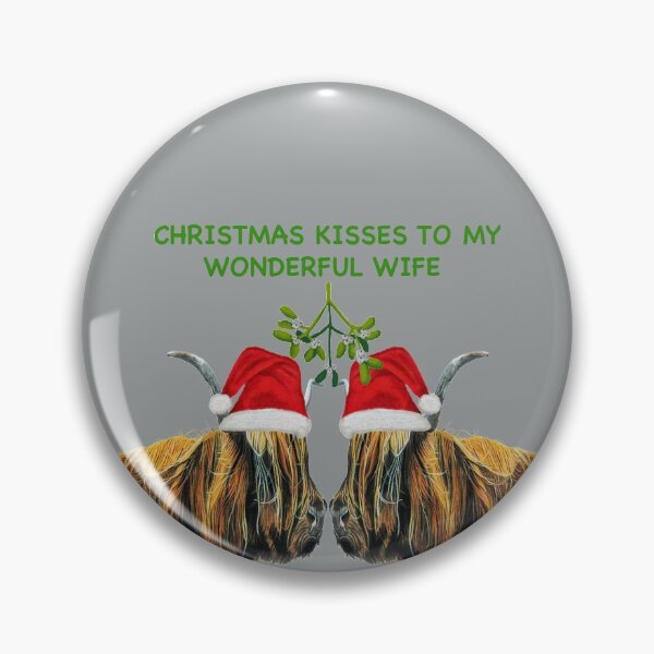Item preview, Christmas Kisses to my wonderful wife designed and sold by IslesArt.