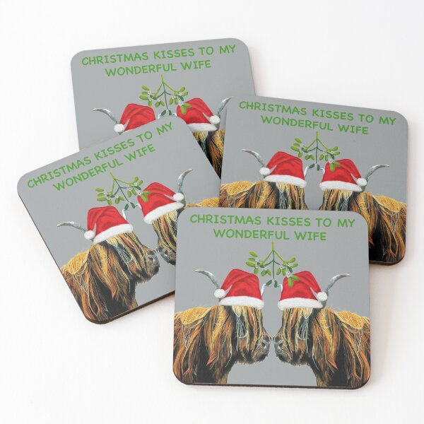 Item preview, Christmas Kisses to my wonderful wife designed and sold by IslesArt.