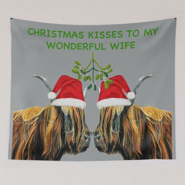 Item preview, Christmas Kisses to my wonderful wife designed and sold by IslesArt.