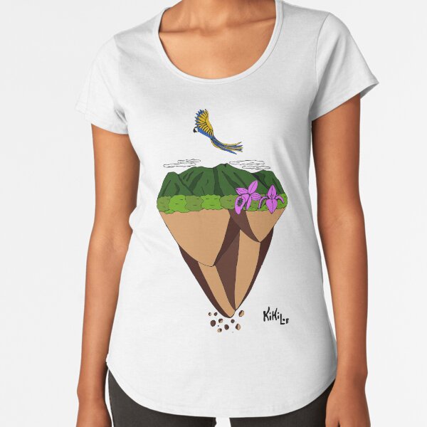 El Avila flotante Camiseta premium de cuello ancho