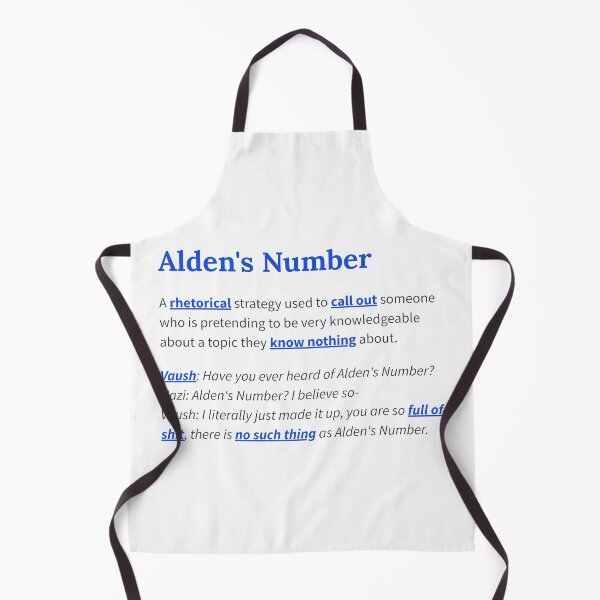 Item preview, Alden's Number (Vaush) Urban Dictionary designed and sold by RainDoe.