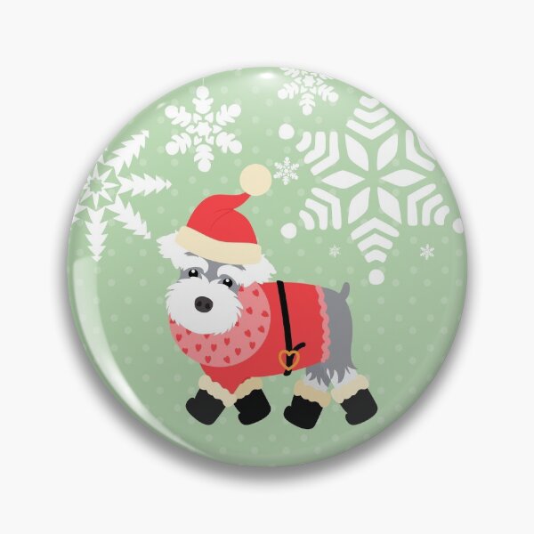 Item preview, Miniature Schnauzer Christmas Santa Claus designed and sold by Lulupainting.
