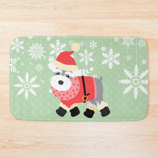 Item preview, Miniature Schnauzer Christmas Santa Claus designed and sold by Lulupainting.