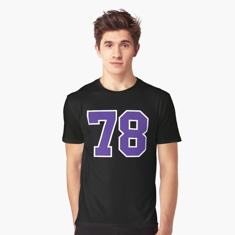 Seventy-Eight Purple Jersey Number Sports 78 | Sticker