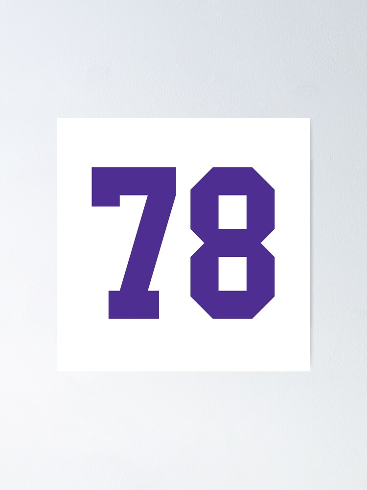 Seventy-Eight Purple Jersey Number Sports 78 | Sticker