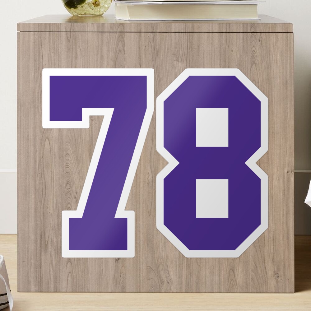 Seventy-Eight Purple Jersey Number Sports 78 | Sticker