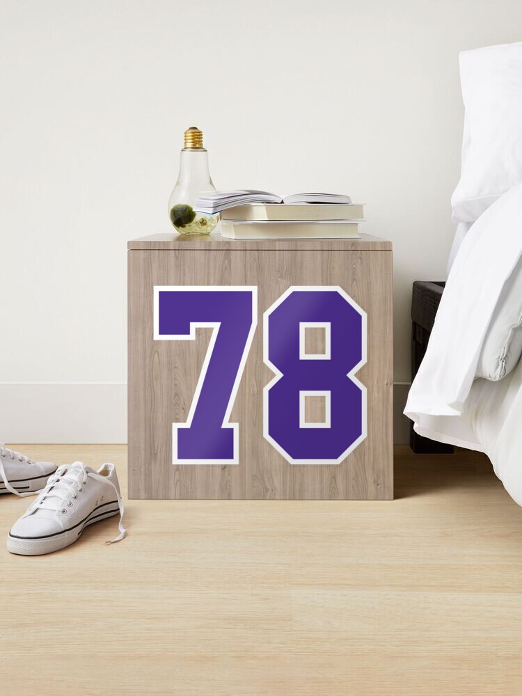 Seventy-Eight Purple Jersey Number Sports 78 | Sticker