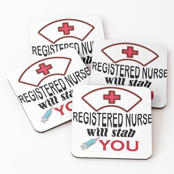 Item preview, REGISTERED NURSE will stab you, best nurse, shirts for nurse, nurse quotes, nurses gift designed and sold by Castore design.