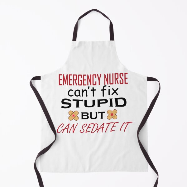 Item preview, EMERGENCY NURSE can't fix stupid but can sedate it , best nurse, shirts for nurse, nurse quotes, nurses gift designed and sold by Castore design.