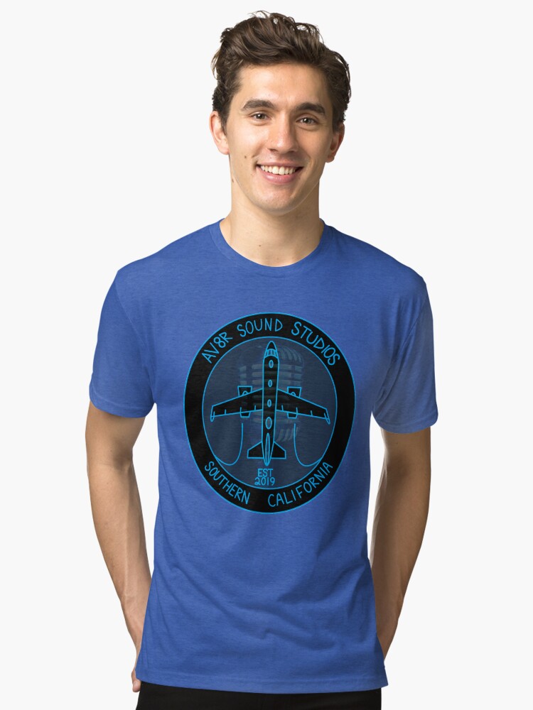 Thumbnail 1 of 7, Tri-blend T-Shirt, Av8r Sound Studios Collection designed and sold by SquawkIdent.