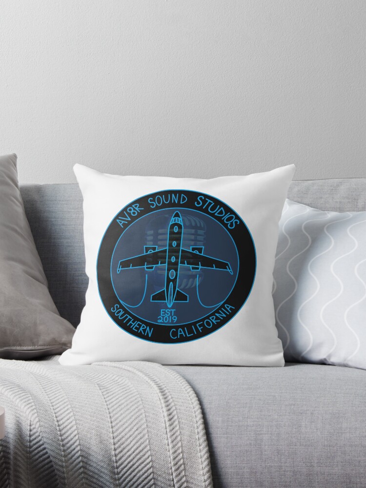 Thumbnail 1 of 4, Pillow, Av8r Sound Studios Collection designed and sold by SquawkIdent.