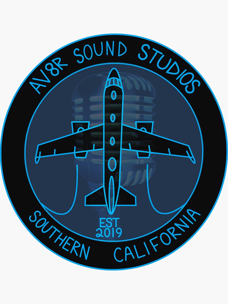 Thumbnail 3 of 3, Sticker, Av8r Sound Studios Collection designed and sold by SquawkIdent.