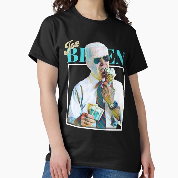 Item preview, Joe biden eating ice cream  designed and sold by Printify Zone.
