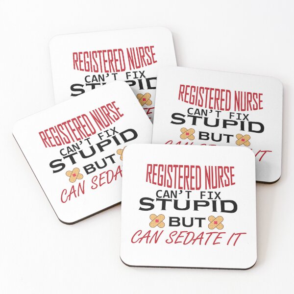 Item preview, REGISTERED NURSE can't fix stupid but can sedate it , best nurse, shirts for nurse, nurse quotes, nurses gift designed and sold by Castore design.