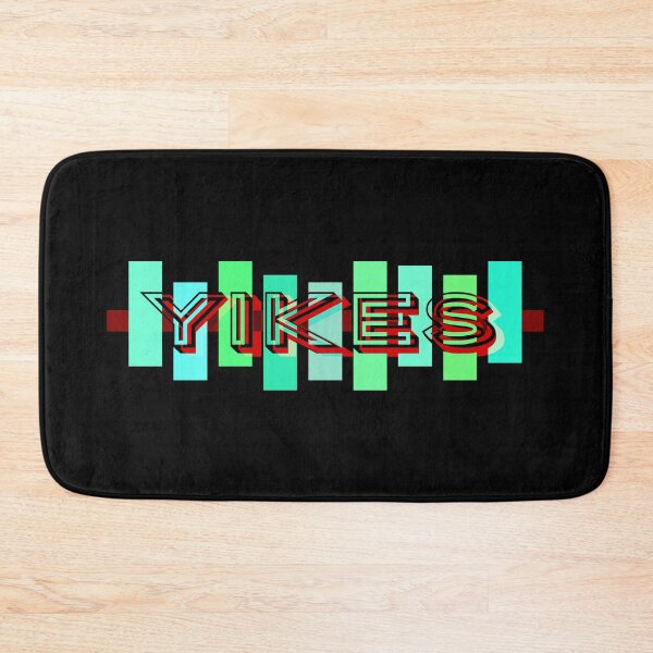 Item preview, Yikes - Fun Modern Typographic Design (black) designed and sold by Davey's Designs.