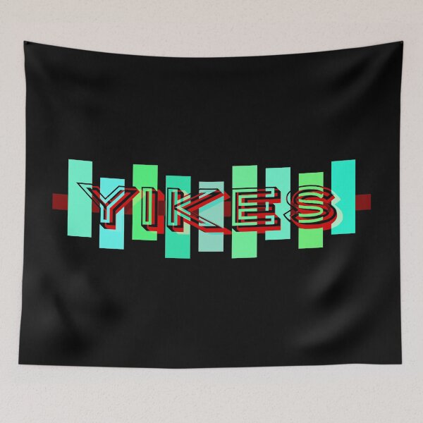 Item preview, Yikes - Fun Modern Typographic Design (black) designed and sold by Davey's Designs.