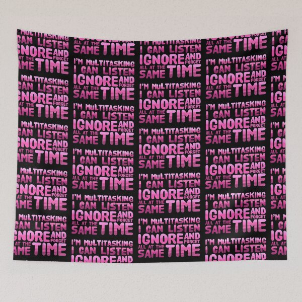 Item preview, I’m multitasking funny Quote - Watercolor Pink Palette designed and sold by Squarebird.