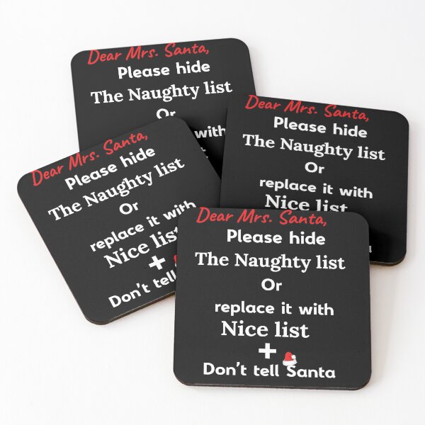Item preview, Dear Mrs. Santa nice, naughty funny  designed and sold by Boss  Bubble.