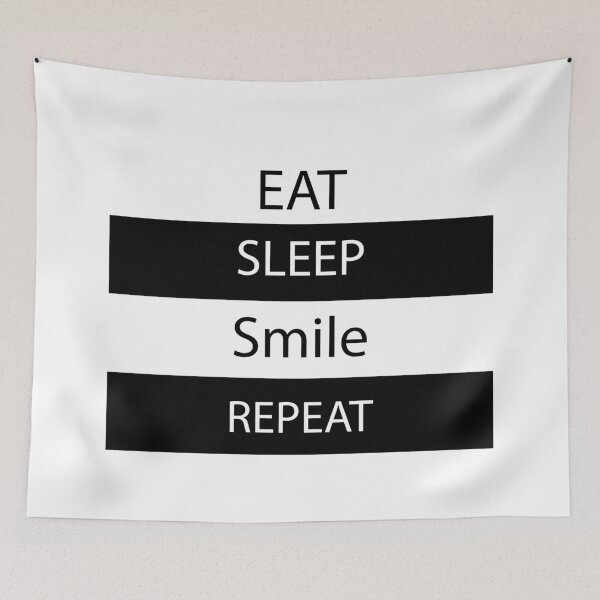 Item preview, Eat, Sleep, Smile, Repeat  designed and sold by Captionator.