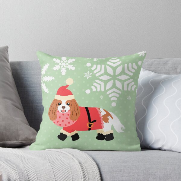 Item preview, Cavalier King Charles Spaniel Christmas Santa Claus designed and sold by Lulupainting.