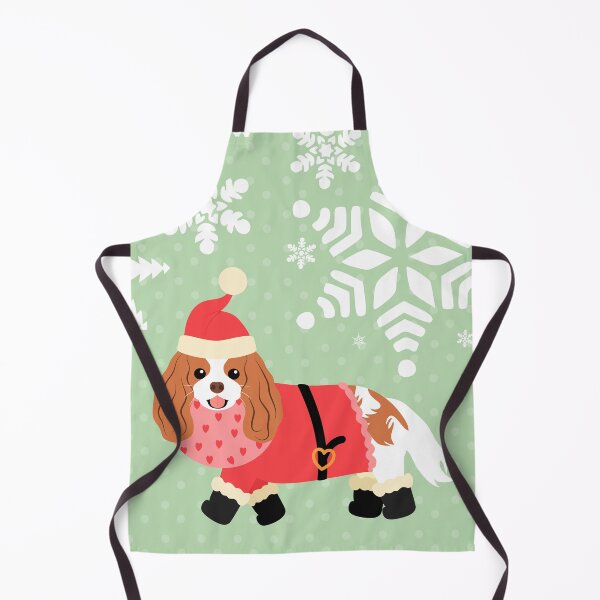 Item preview, Cavalier King Charles Spaniel Christmas Santa Claus designed and sold by Lulupainting.