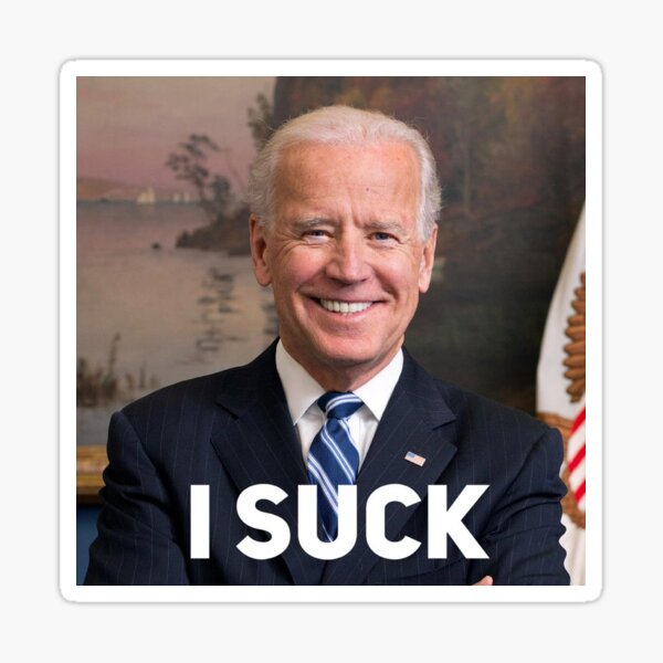 Joe Biden "I Suck" Photo Sticker