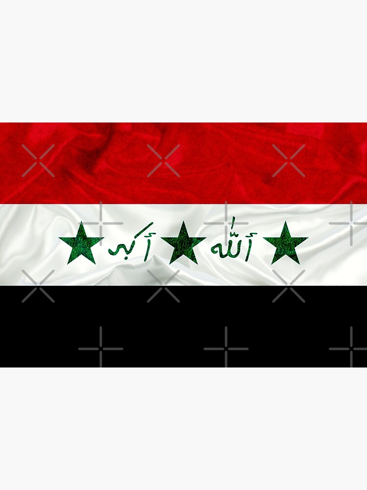 National Flagge im Vintage Design Irak Flag of Iraq - Blechschild
