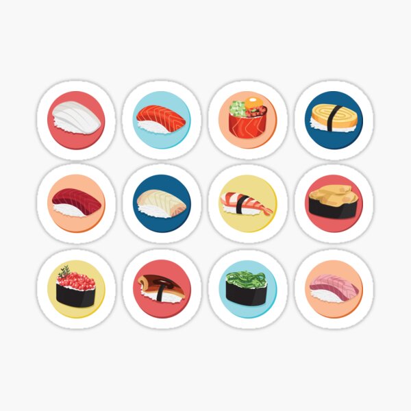 Item preview, Types of Japanese Sushi designed and sold by Alicia Chee.