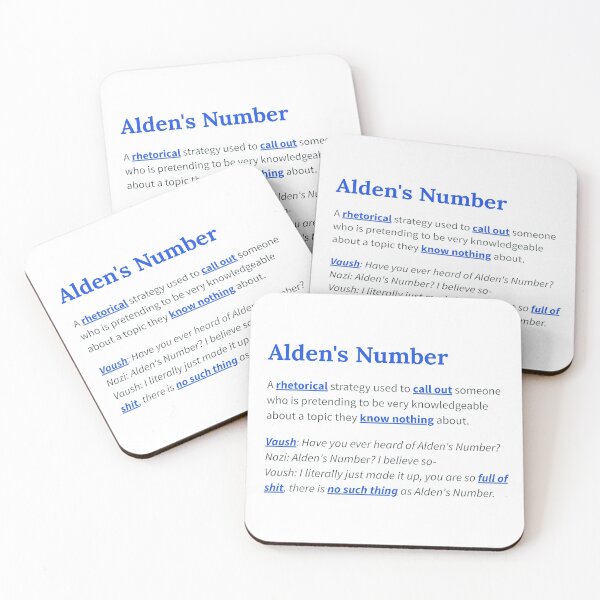 Item preview, Alden's Number (Vaush) Urban Dictionary designed and sold by RainDoe.