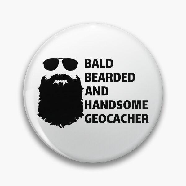 Item preview, Geocaching / Bald bearded and handsome geocacher designed and sold by portrait4you.