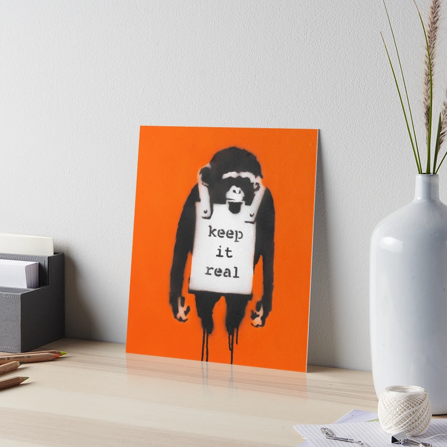 BANKSY Monkey - keep It Real - Orange