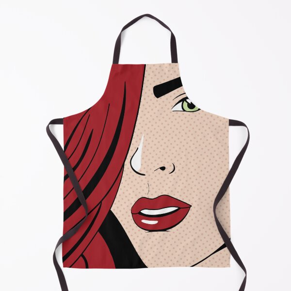 Item preview, Red Hair Retro Vintage Beauty Lady Comic Pop Art designed and sold by lemontee.
