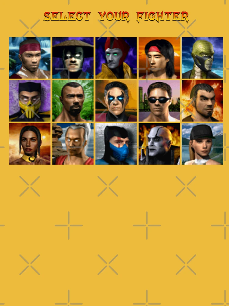 Mortal Kombat 4 character select screen (6/24/98)  Mortal kombat 4, Mortal  kombat characters, Mortal kombat