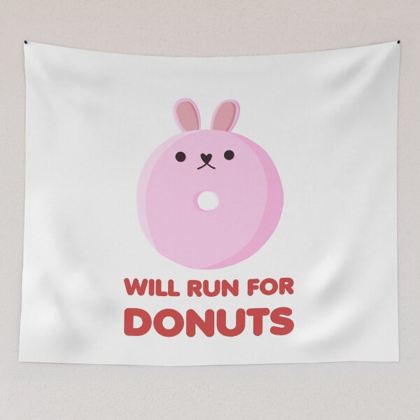 Item preview, Will Run For Donuts | Rabbit Character Donut  designed and sold by FriendsList.