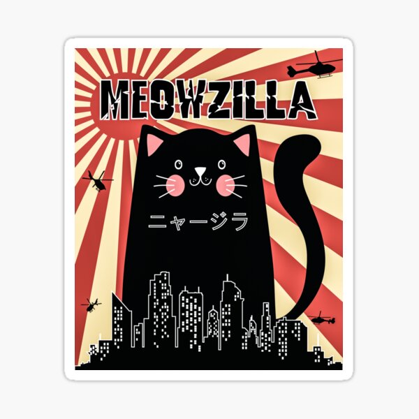 Item preview, Copy of Cute Kitten - Meowzilla Cat Catzilla In City Sunset designed and sold by Ahiuelamlun.