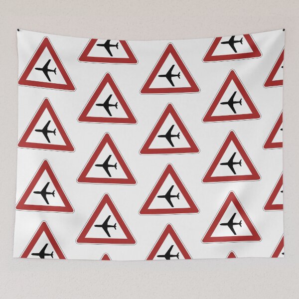 Item preview, Airplane Warning Sign designed and sold by jetmike.