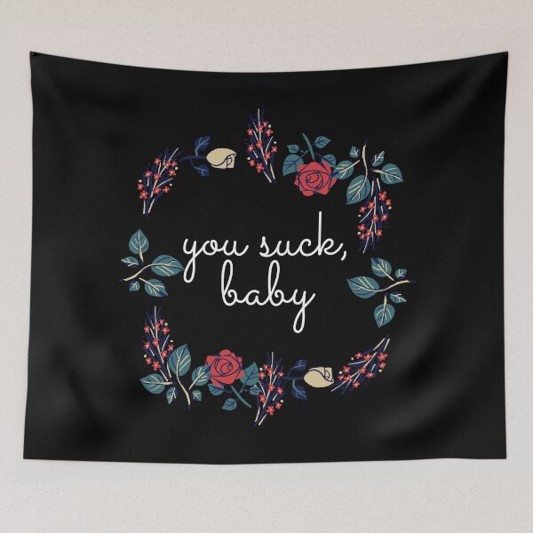 Item preview, Flower Wreath Insults You Suck Baby designed and sold by Nathalie Aynié.