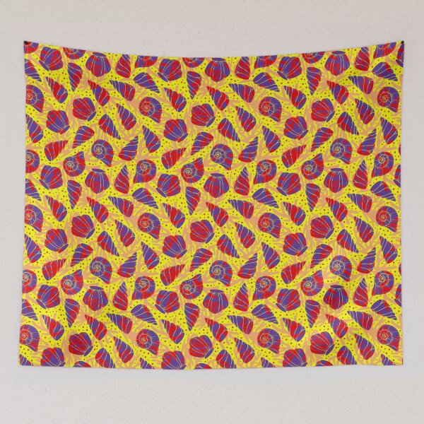 Item preview, Beautiful Line Art Seashells Seamless Surface Pattern Design designed and sold by ZaryaKiqo.