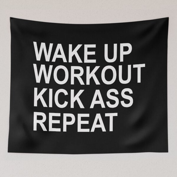 Item preview, Wake Up. Workout. Kick Ass. Repeat designed and sold by lmcvinco.