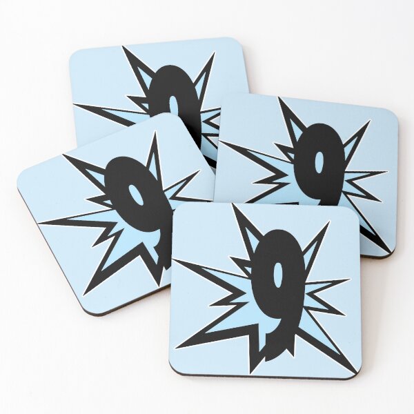 Item preview, Nine number 9 in light blue designed and sold by MadandMean.
