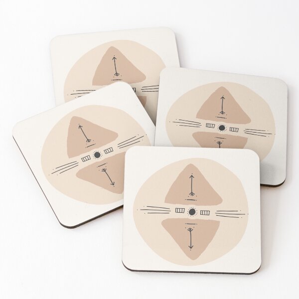 Item preview,   Boho Symboles Abstract Shape Circle  Triangle Warm toned  Design designed and sold by zedonee.