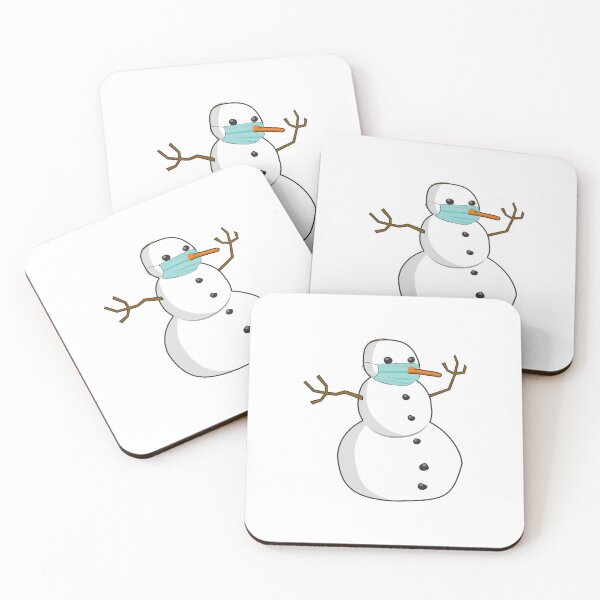 Item preview, Winter snowman with mask designed and sold by ArtOfArty.