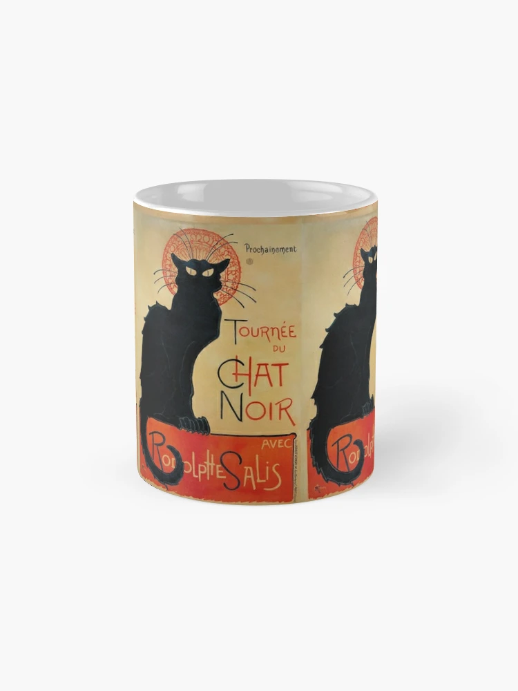 Steinlen: Le Chat Noir Porcelain Mug - Philadelphia Museum Of Art