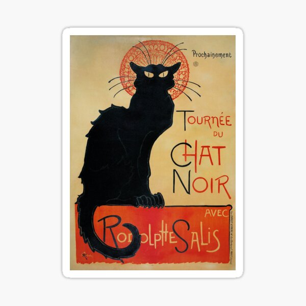 Sticker for Sale avec l'œuvre « Le chat noir attrape le ballon rouge de  Banksy » de l'artiste funhk