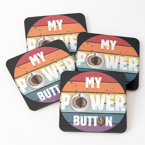 Item preview, Coffee Lovers Gift for Her or Him - Funny Saying My Power Button - Retro Vintage Design - Funny Coffee Lover Gift Tees for Women and Men designed and sold by WG-Factory.